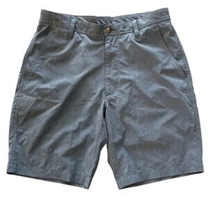 FootJoy FJ Flat Front 9" Shorts Sz 32 Golf Outdoors Casual Heathered Blue Gray